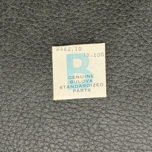 NOS Authentic BULOVA Standard Watch Part.B 2462.10 13.105. Date Ind Maint Plate